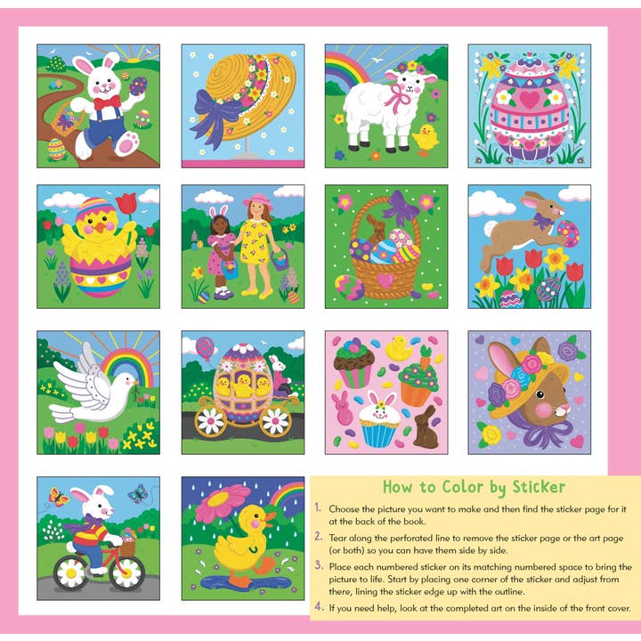 Peter Pauper Press, inc. – wholesale Sticker – Child & baby – My First Color-by-Sticker Book - Easter1