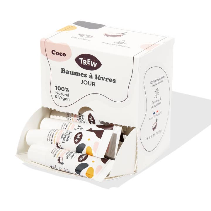 Vertriebspartner: Tageslippenbalsam Coco Aroma 100% natürlich & vegan für den Großhandel von Trew Cosmetic