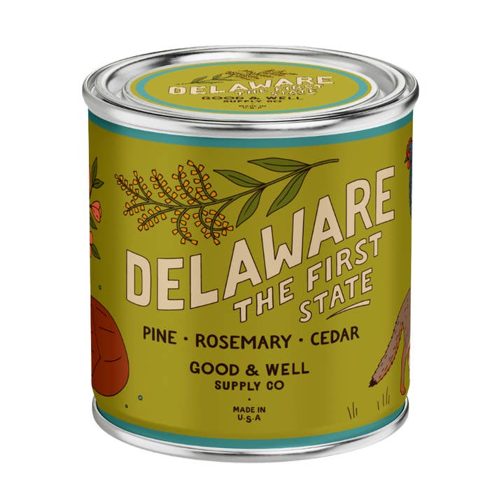 Delaware State Soy Candle for wholesale by Good & Well Supply Co.