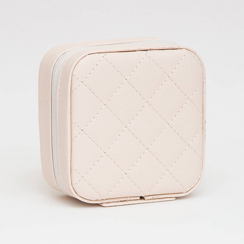 Sensibling Corp. - Wholesale Jewelry Box/Organizer - Faux Caviar Leather Portable Square Jewelry Box
3