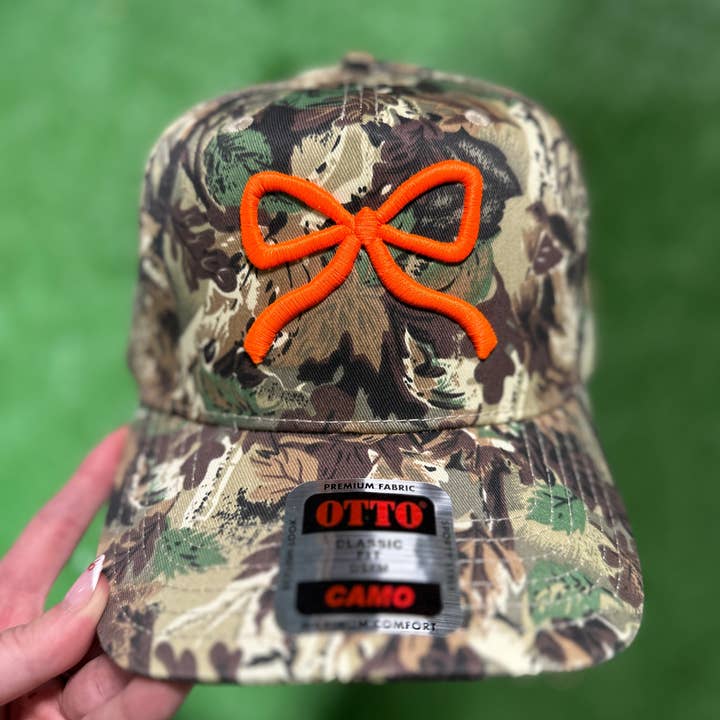 Pyramid Printing & Promotional - Wholesale Hat Accessory - Women's - Camo Bow Embroidered Trucker Hat