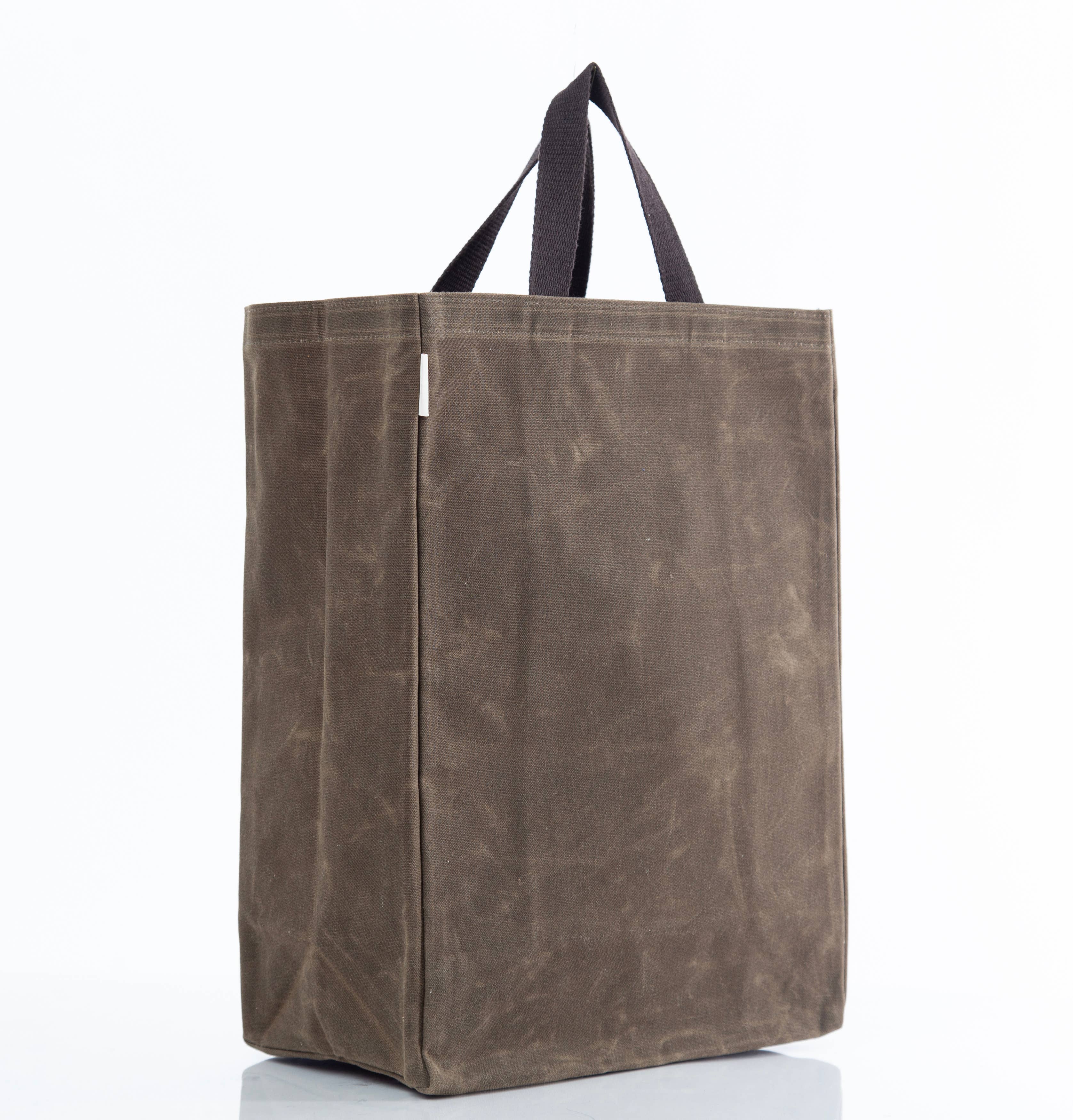 CB STATION - Wholesale Grocery/Shopping Bag - Waxed Canvas Market Tote5