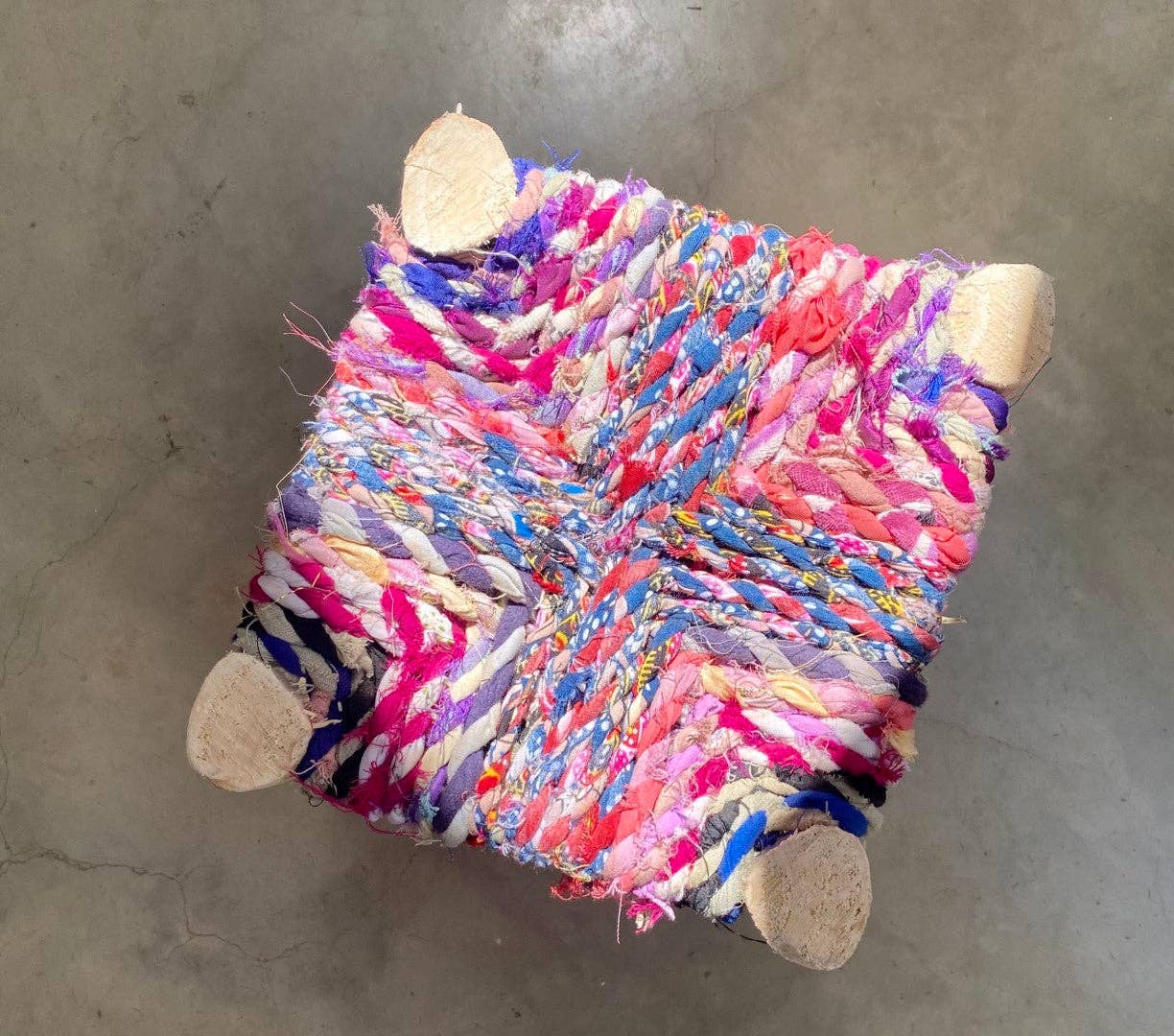 SOUK in the CITY - Wholesale Stool - Boucherouite Stools (set of 2)13