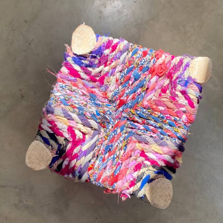 SOUK in the CITY - Wholesale Stool - Boucherouite Stools (set of 2)13