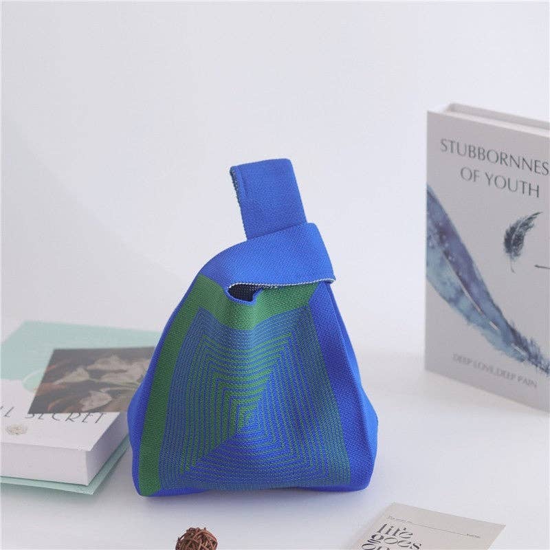 FurDecoration – Sacola - Mulher por atacado – Bolsa de pulso de malha pequena com abertura de cor de contraste suave8