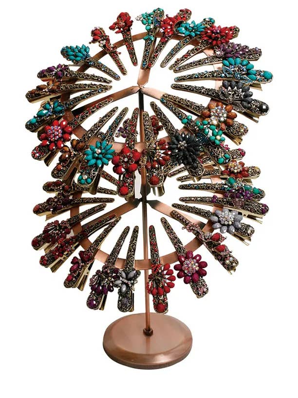 Hair Round Brass Display . for wholesale by Puka Creations