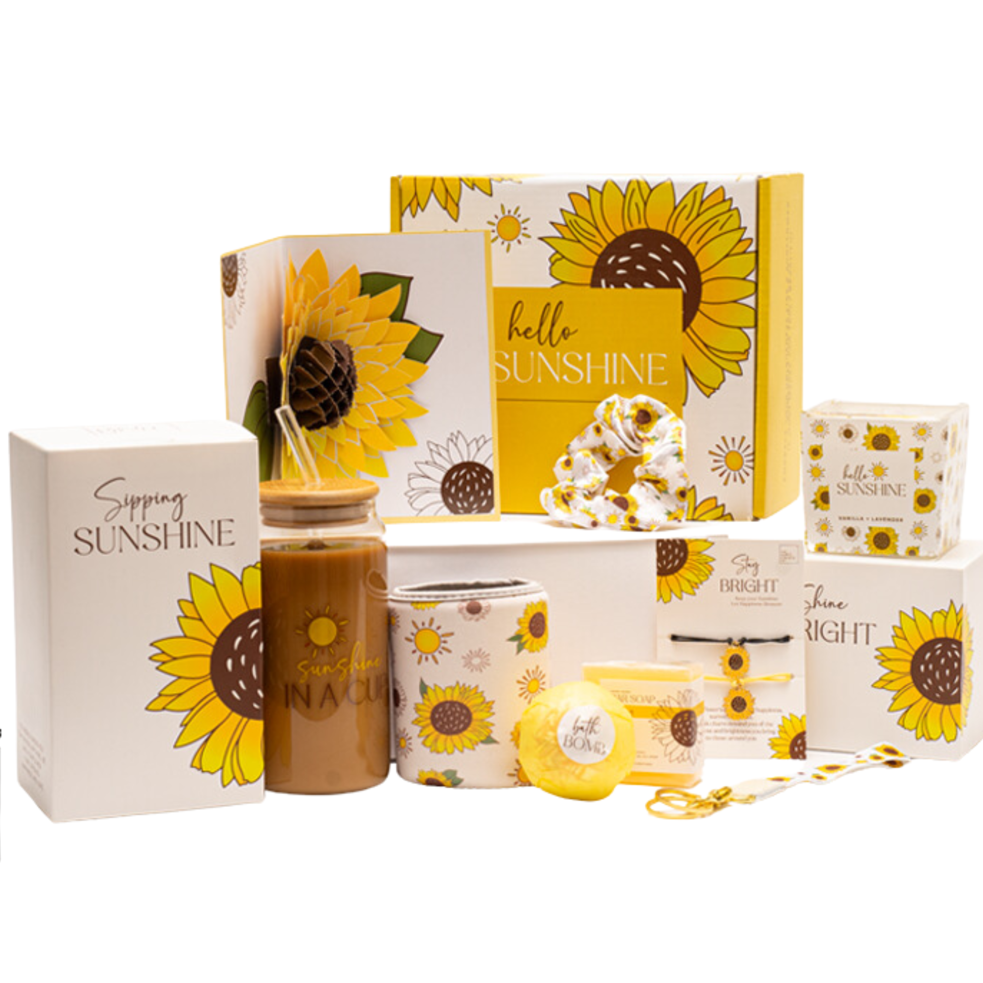 The Love Crate Co. - Wholesale Gift Box - Sunflower Gifts for Women: Birthday, Mother's Day, Get Well Soon Gifts Care Package for Women - Sending Sunshine - Unique Relaxation Gifts Box for Her, Sister, Best Friend - Thinking of You8