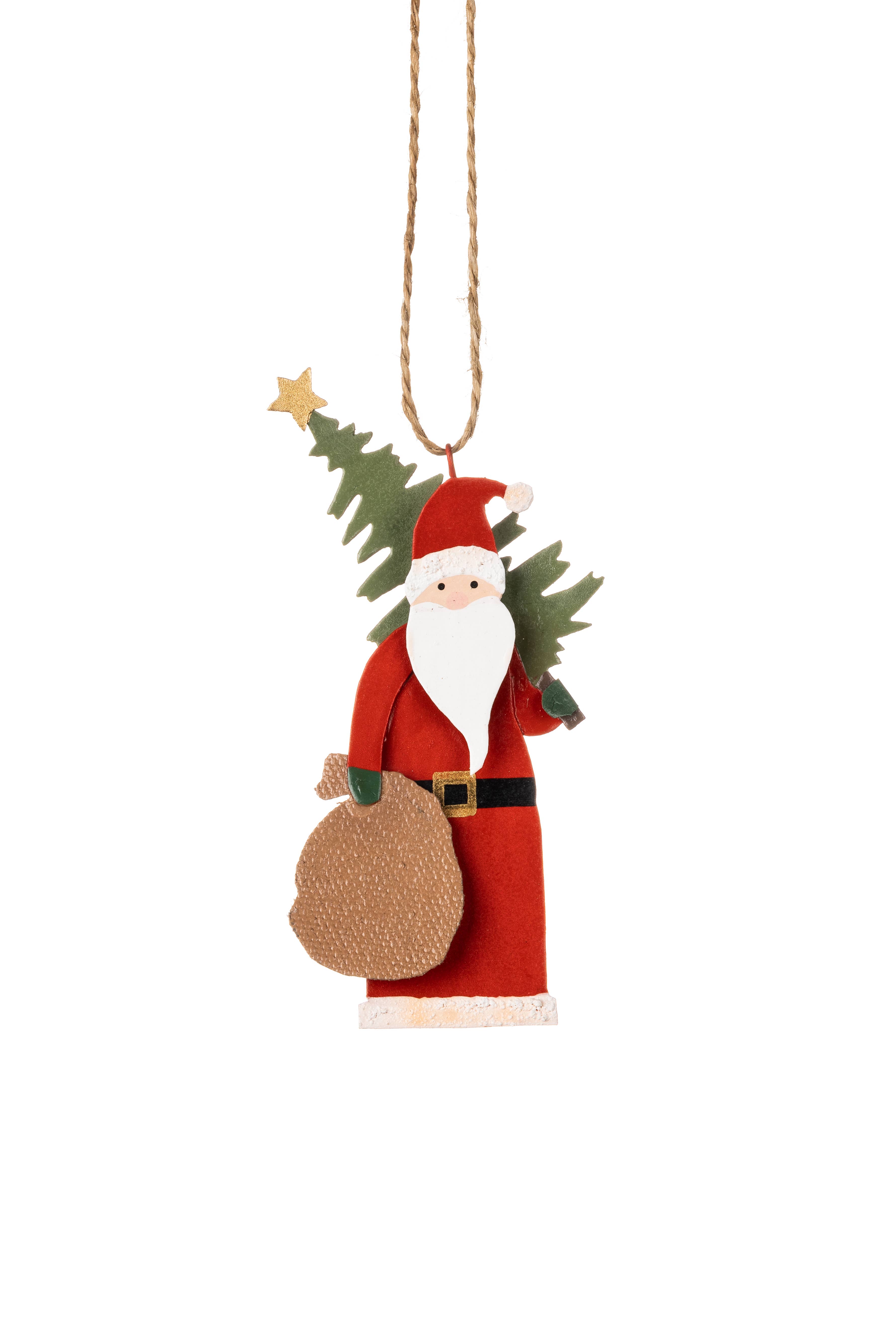 Shoeless Joe Ltd – wholesale Ornament – Santa and Tree Hanger0