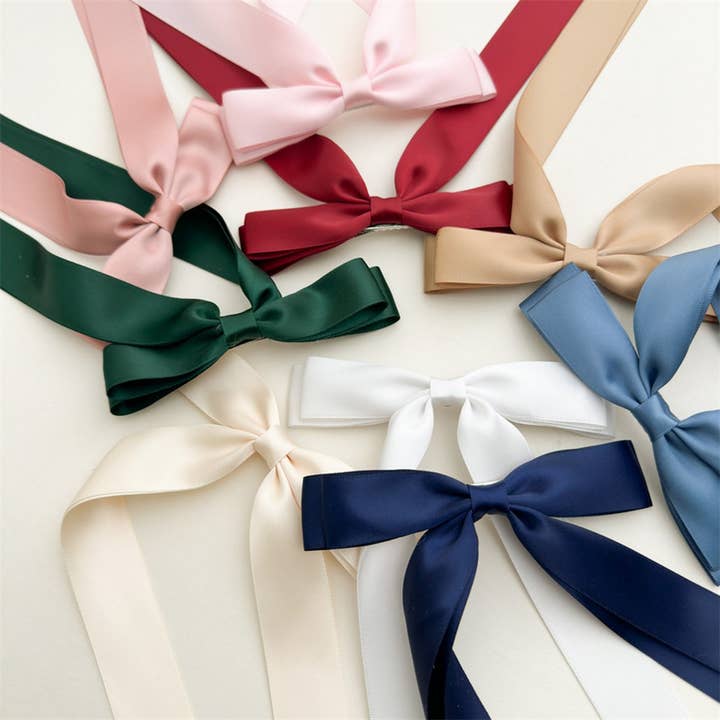 ACCITY - Wholesale Scrunchie - Women's - DOUBLE-LAYER BOW RIBBON TASSEL HAIR ACCESSORIES_CWAHA4161