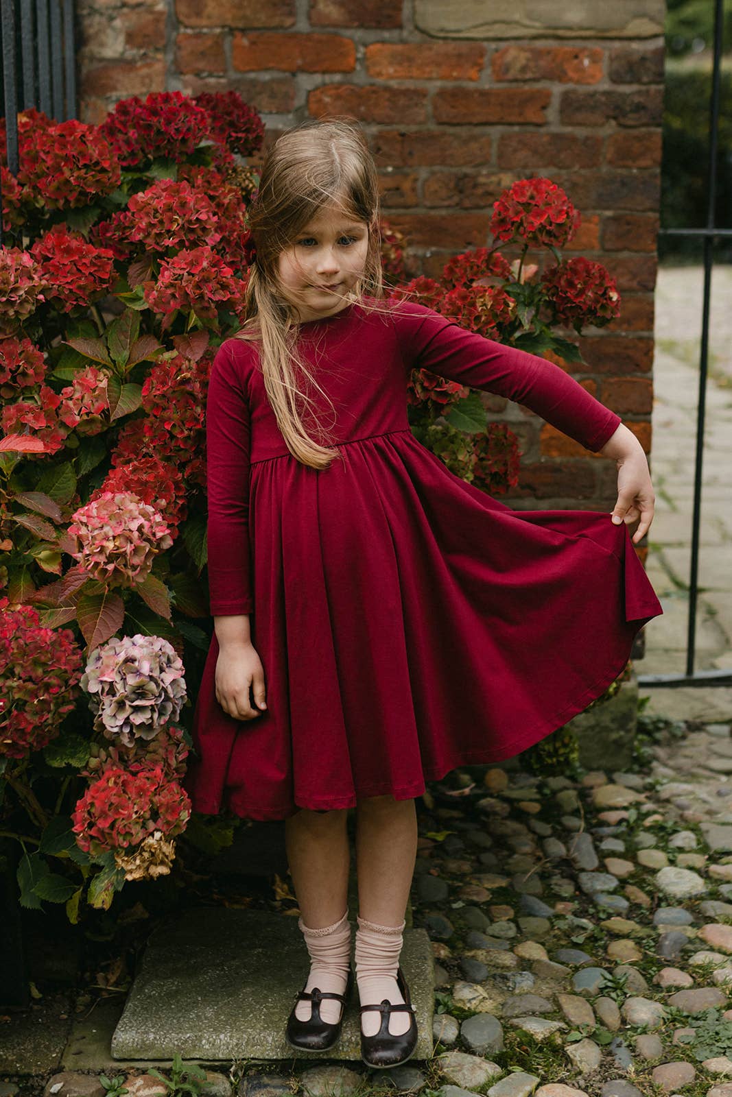 Floras – wholesale Dress – Kids – Twirl Dress - Mulberry17