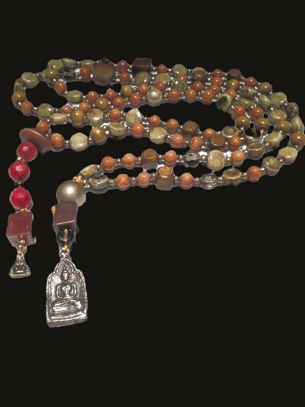 Buddha Block (Gemstone Necklace) for wholesale by Meditate With Mala, LLC