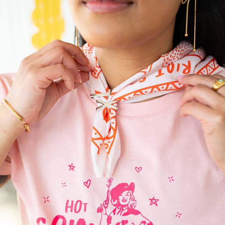 Silver Letter Bandana Slides - Wholesale and other Purchase Wholesale troublemaker trading company. Free Returns & Net 60 Terms on Faire trending on Faire.