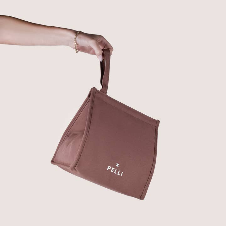 Big Break Canvas Insulated Lunch Bag - Mulberry Pink for wholesale on Faire