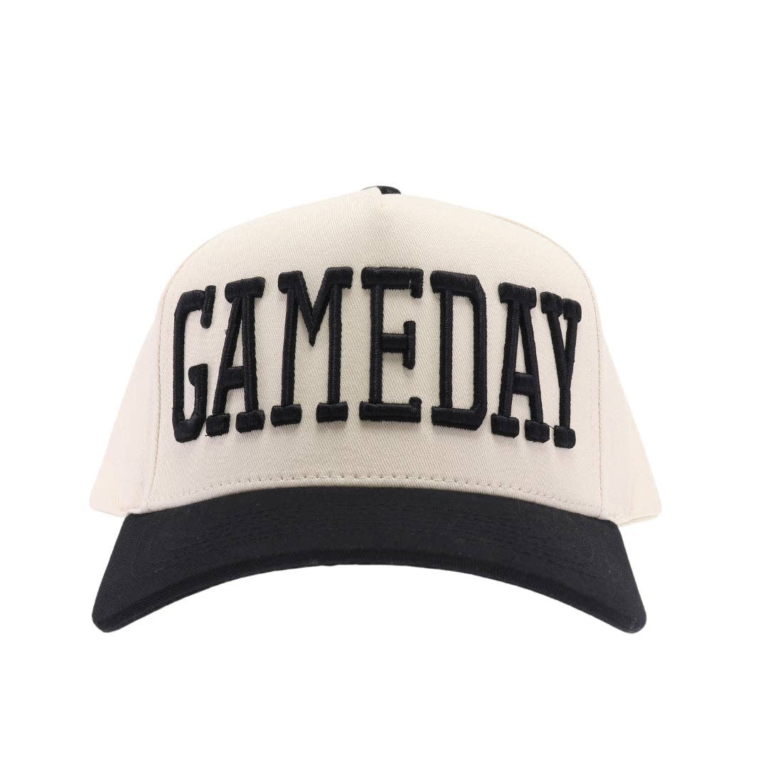 Black GAMEDAY 3D Embroidered Trucker Hat for wholesale on Faire1