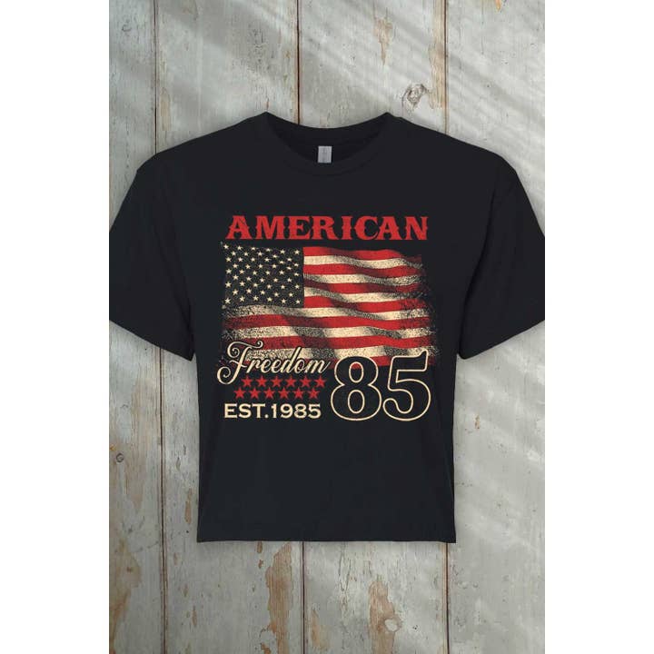 Art by Forgrand - Wholesale T-Shirt - Women's - AMERICAN FREEDOM 85 CROP TOP5
