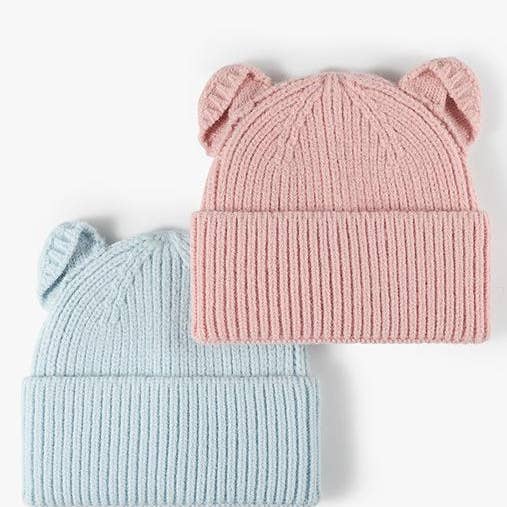 Warm imitation rabbit fur knitted cat ear beanie for wholesale by MKS America