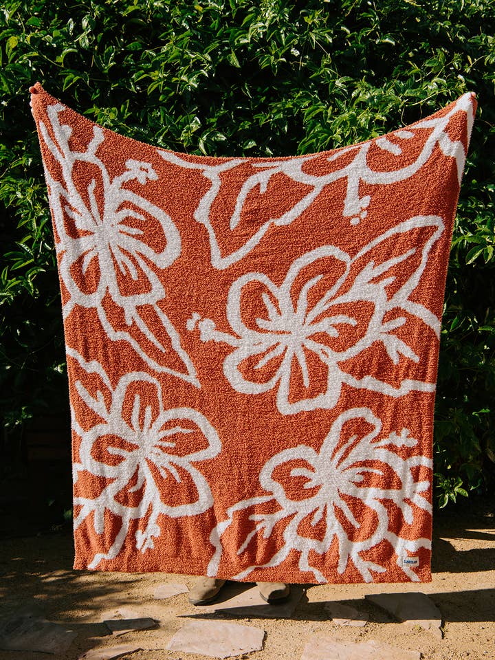 Coperta in Pile Hibiscus - Rosa Arrugginito per la vendita all'ingrosso da parte di Sundream