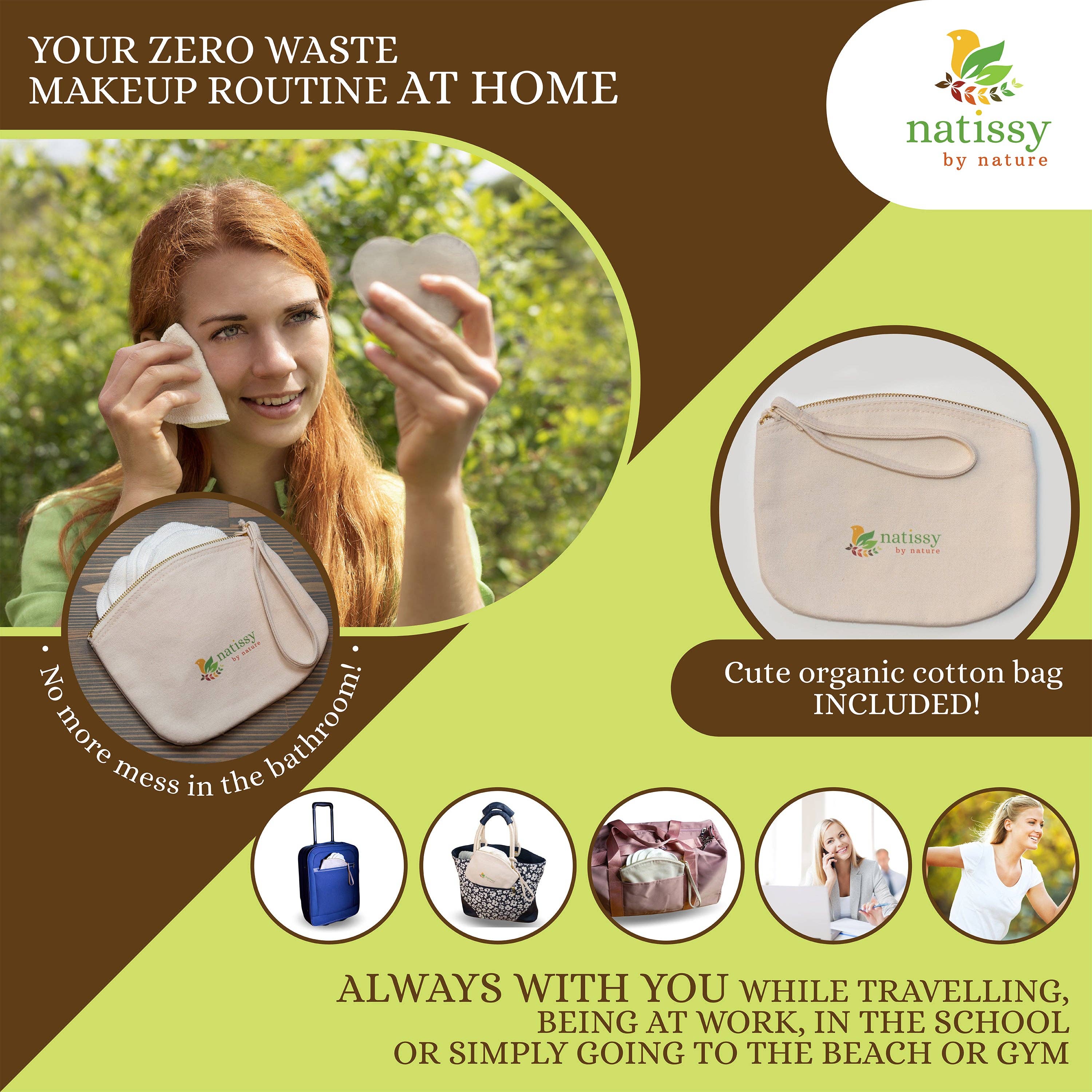 natissy - Wholesale Makeup Remover - Organic Cotton Reusable Makeup Remover Pads 12-Pack6