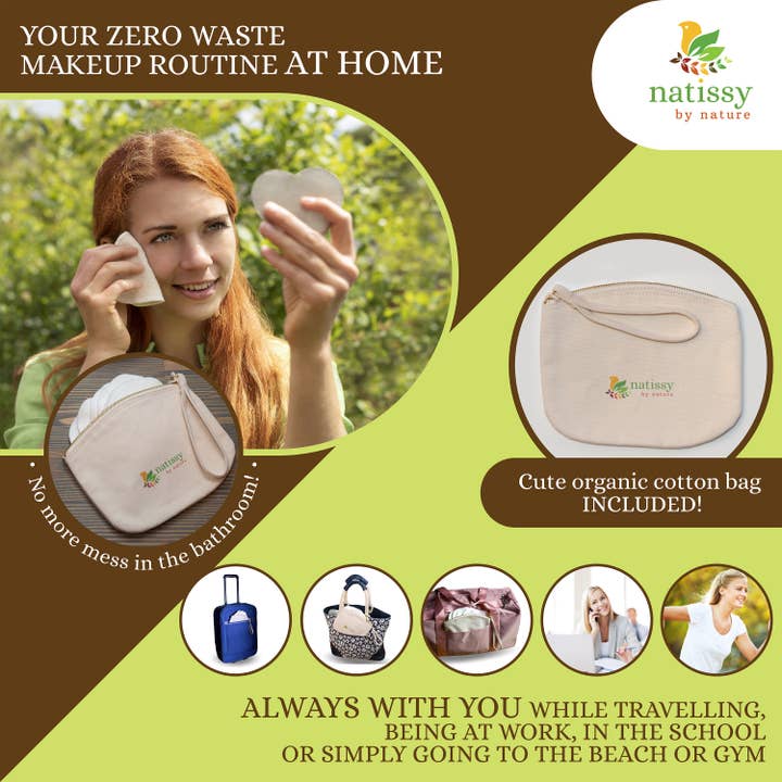 natissy - Wholesale Makeup Remover - Organic Cotton Reusable Makeup Remover Pads 12-Pack6