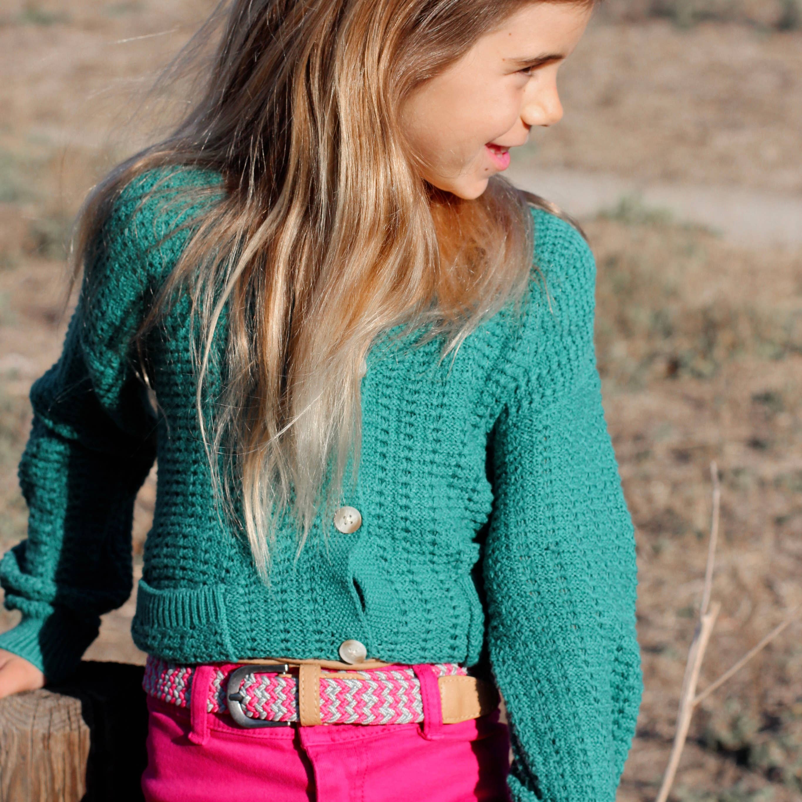 Peppercorn Kids - Venta al por mayor Cinturón - Niños - Cinturón trenzado con cordón elástico para niñas, rosa/gris (de 4 a 14 años)2