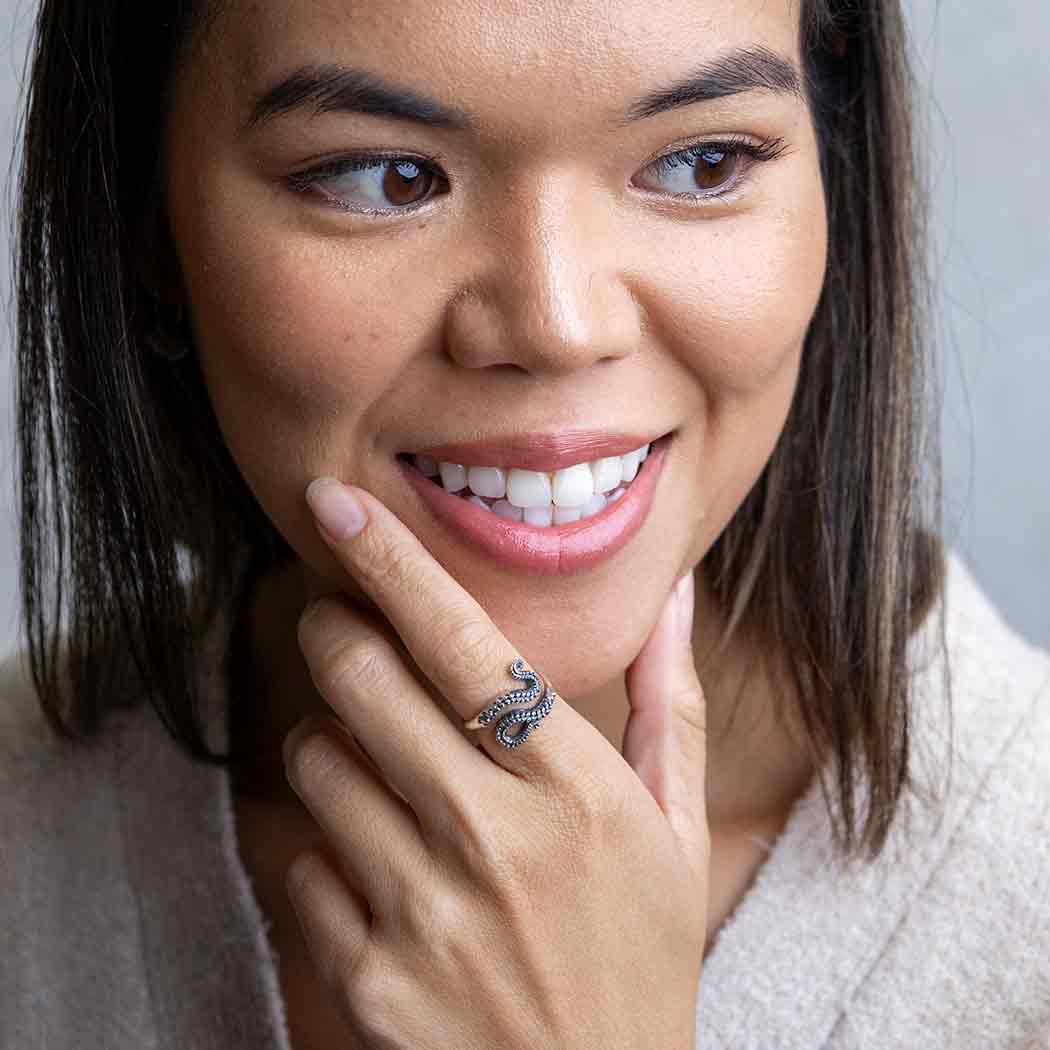 Nina Designs - Wholesale Cocktail/Statement Ring - Sterling Silver or Bronze Adjustable Octopus Tentacle Ring1