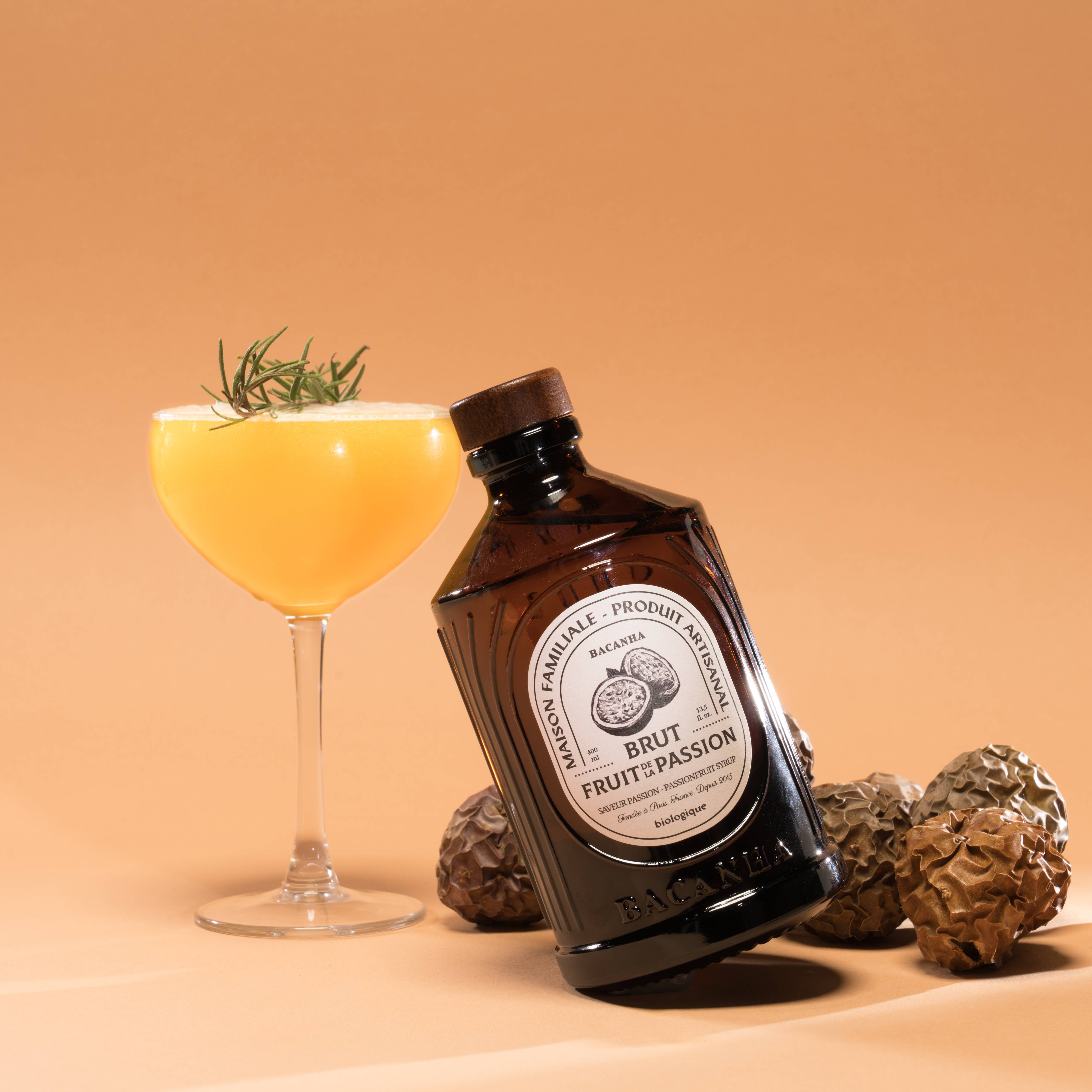 Bacanha - Wholesale Cocktail Mix/Syrup - Raw Passion Fruit Syrup - Organic - 400ml - 13,5 fl. oz.5