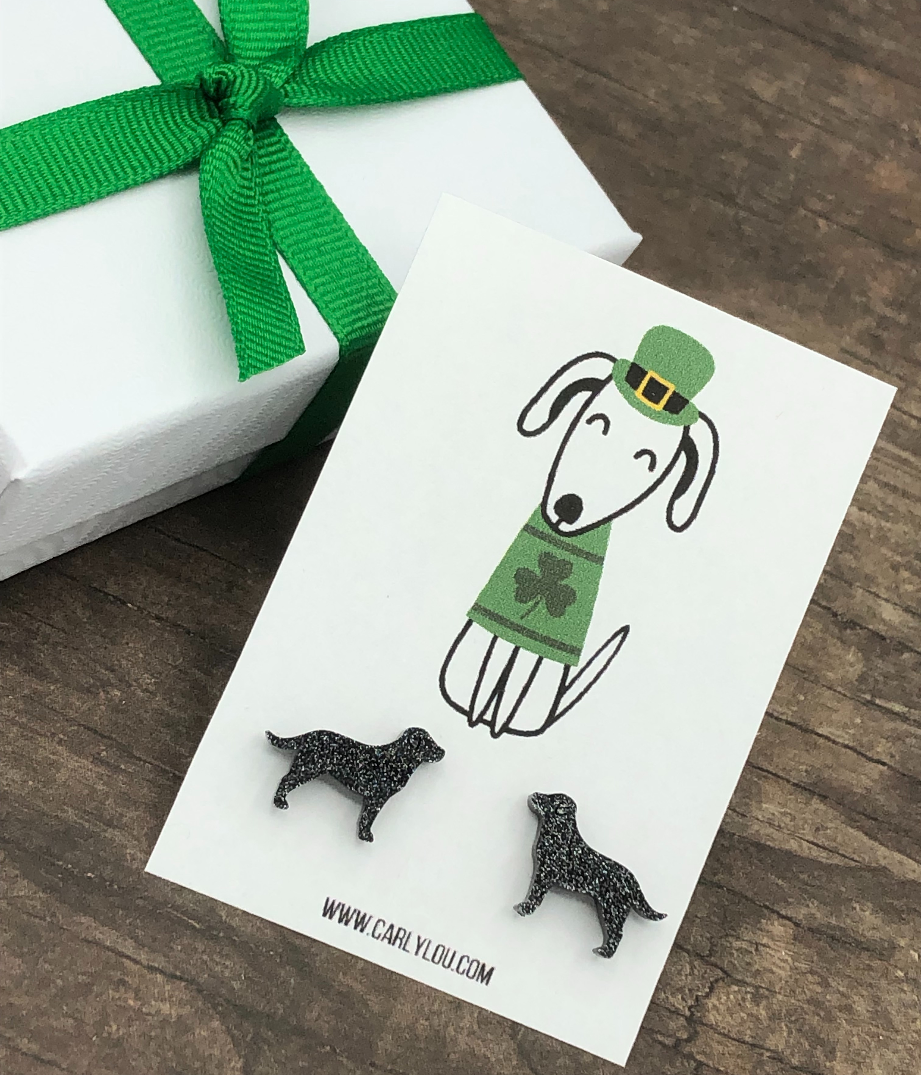 Carly Lou - Wholesale Stud/Post Earrings - Dog Earrings - 13 Dog Breeds - St. Patty's Day Earrings3