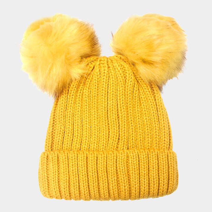 Sensibling Corp. - Wholesale Beanie - Women's - Double Pom Pom Knit Beanie Hat7