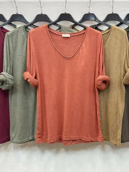 Mimi & Gogo - Wholesale Knit Top - Women's - Fine Knit Top With Lurex Collar @5611_HColLux8