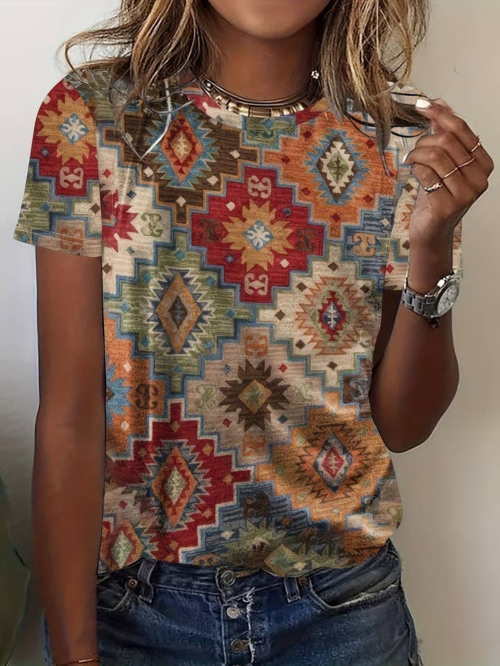 Rosa Clothing - Wholesale T-Shirt - Women's - Cowboy Rodeo Western Graphic T-Shirt4