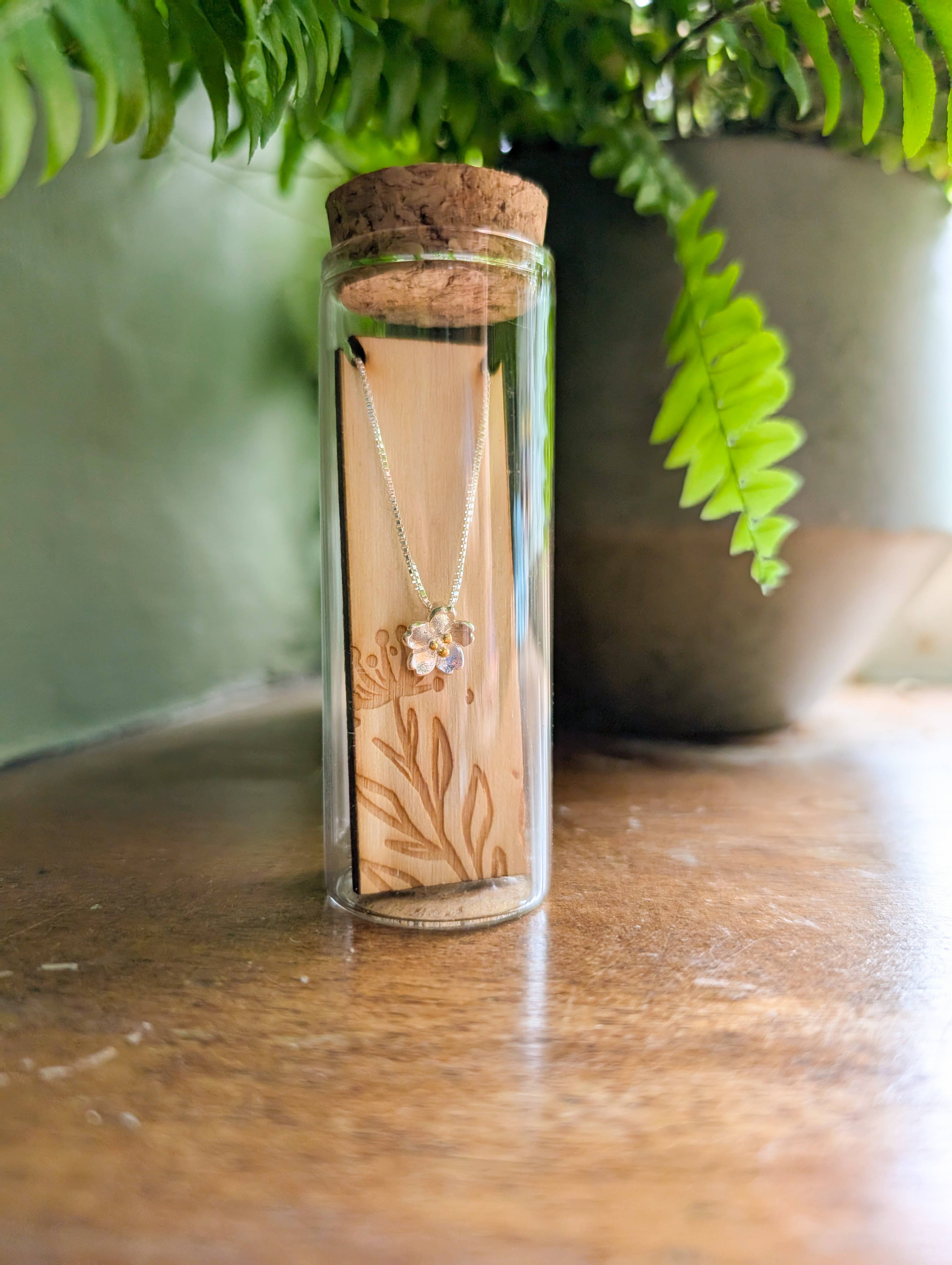 Banksia Botanicals - Wholesale Pendant/Charm Necklace - Cherry Blossom Silver Necklace2