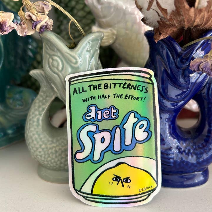 2B Or Not 2B - Wholesale Sticker - Holo Holographic Diet Spite Lemon Vinyl Stickers2