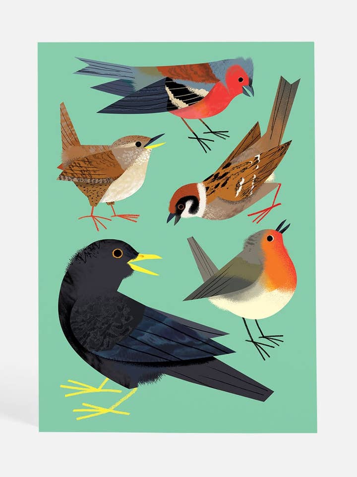Songbirds at Dawn | Postcard for wholesale by Sunny Beast
