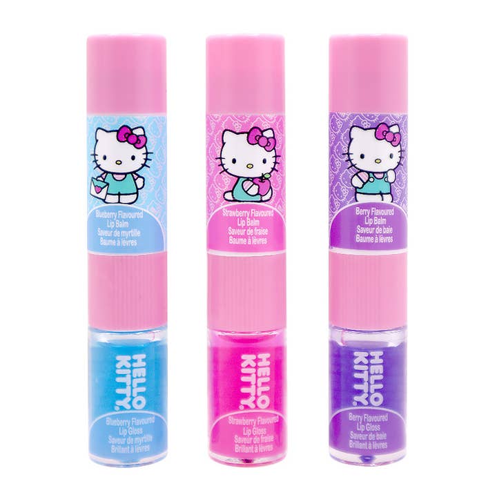 PINEAPPLE Beauty - Wholesale Lip Balm Set - UPD HK1135GG Hello Kitty Lip Balm & Gloss Set with Case - 33