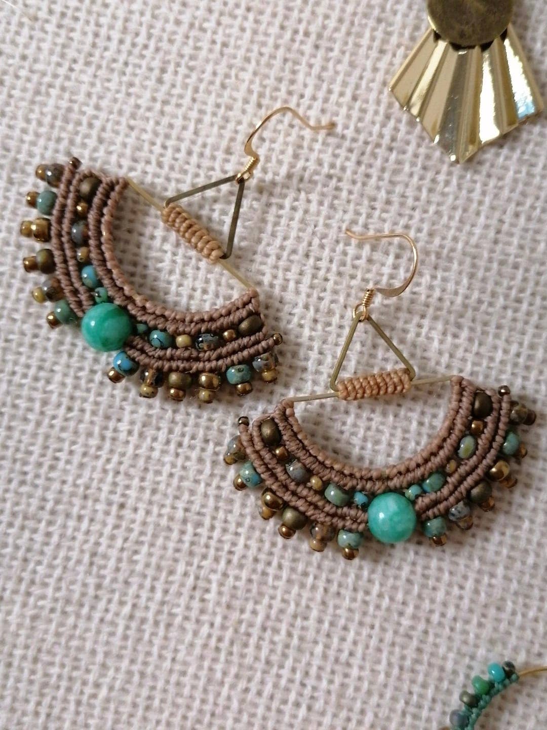 Wawilak - Vente Boucles d'oreilles pendantes - Lot BO-2 Boucles d'Oreilles Doré & Bleu7