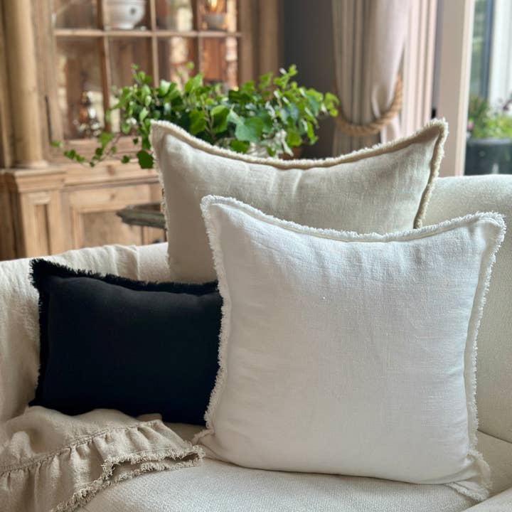 Arte Italica & Crown Linen Designs – Großhandel Kopfkissenbezug – Provence Euro Sham mit Fransen