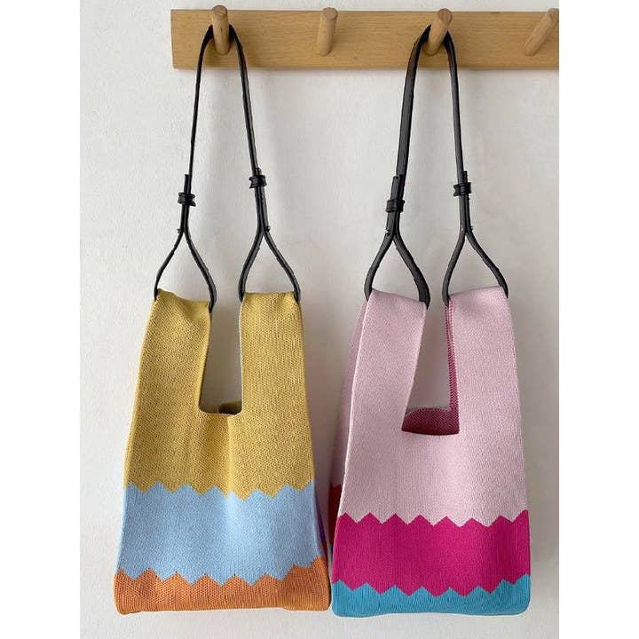 FurDecoration - Wholesale Tote Bag - Women's - Urban Contrast Color Bags Accessories Handbags