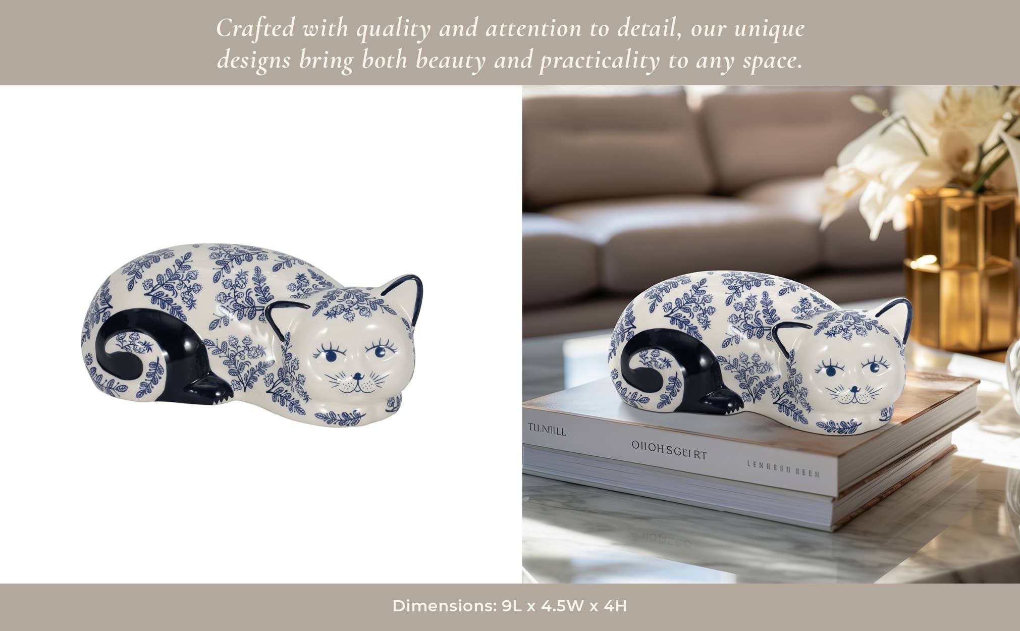 Sagebrook Home - Wholesale Decorative Figurine - Ceramic Chinoiserie Sleeping Cat Figurine - White, 4 in.11