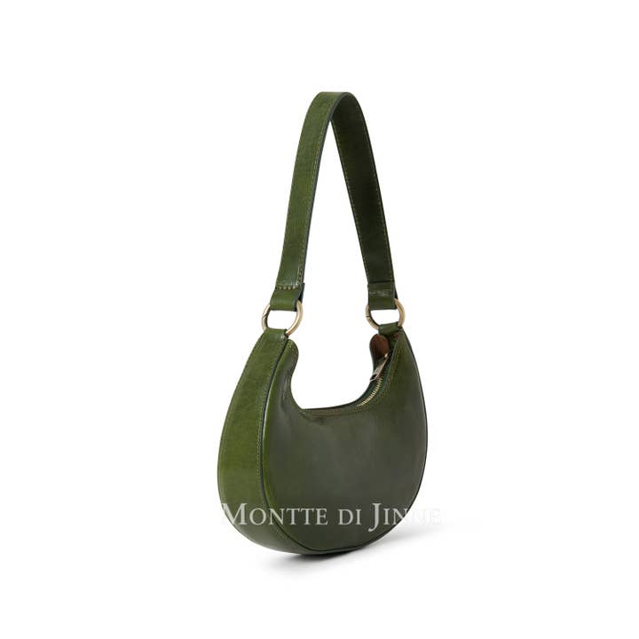 MONTTE DI JINNE - Wholesale Shoulder Bag - Women's - Italian Genuine Leather Vegetable-Tanned Crescent Bag-Small