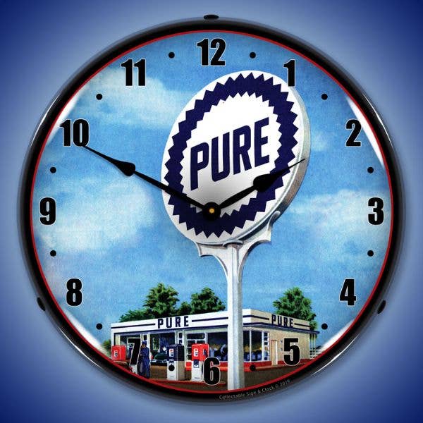 Pure Gas Station for wholesale by Collectable Sign and Clock LLC.