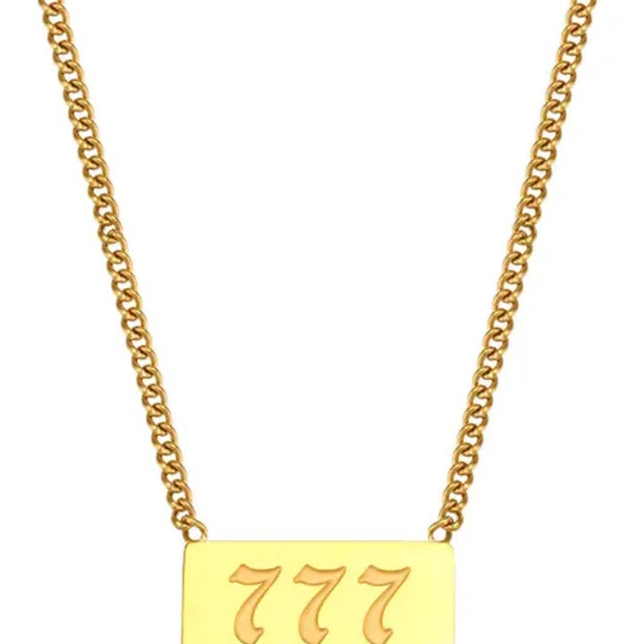 HoopLa - Wholesale Pendant/Charm Necklace - 111 Angel Number Talisman Layering Necklace waterproof4