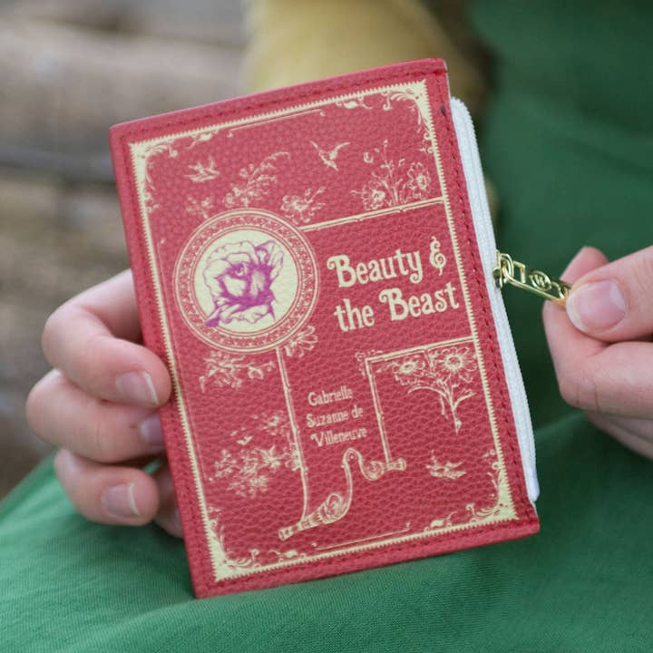 The Beauty and The Beast Red Book Coin Purse Wallet for wholesale by Well Read Company