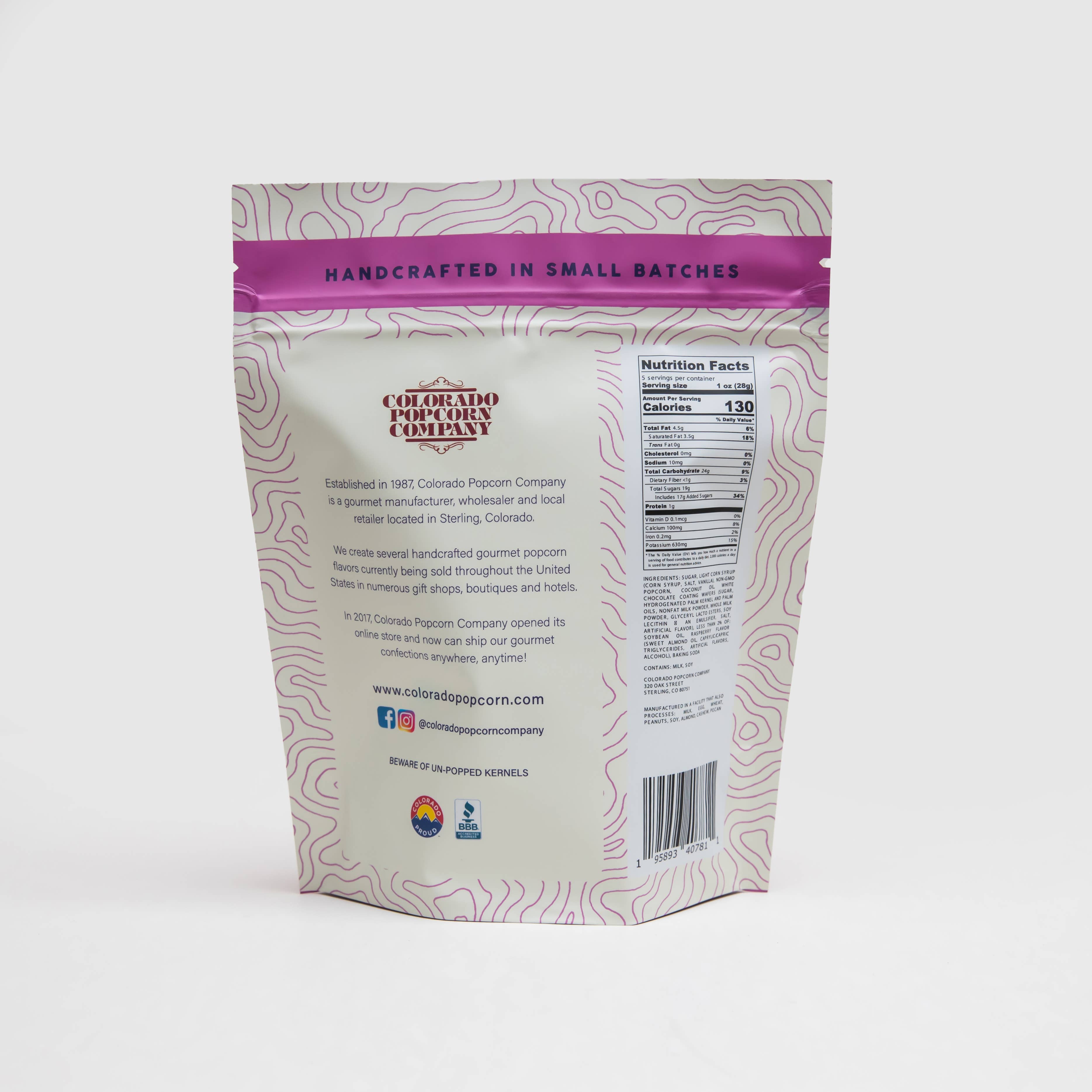 Colorado Popcorn Company – Großhandel Popcorn – Himbeer-weiße Schokoladen-Popcorn6