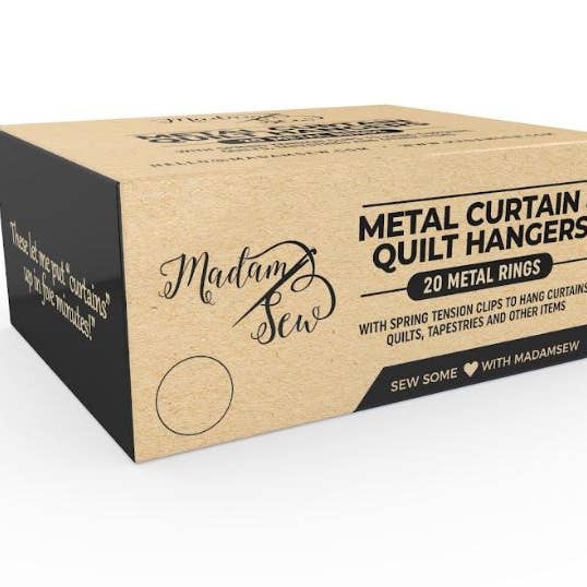 Madam Sew - Wholesale Clothes hangers - 20pc Curtain and Quilt Tapestry Metal Hanger Home Decor10