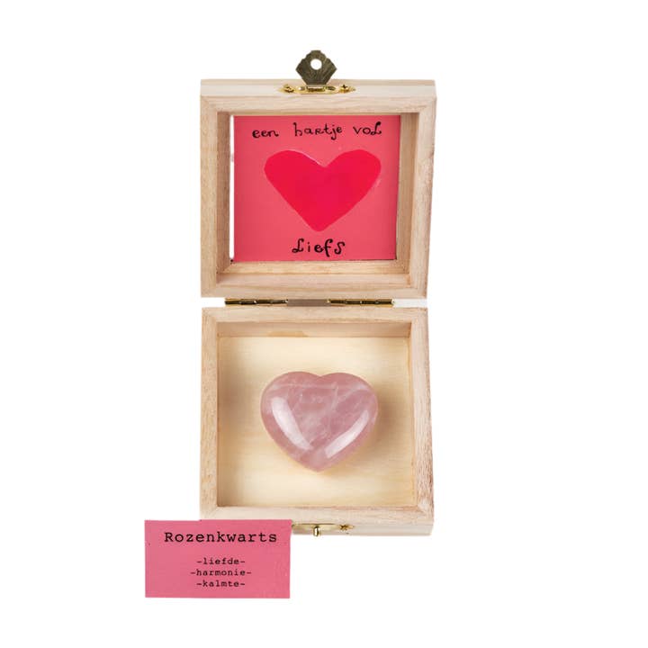 Cœur plein d'amour-Quartz rose pour la vente par Sidedish Cards