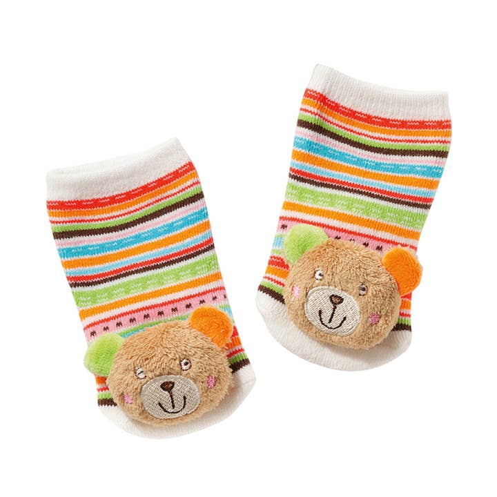 Teddy rattle socks - educational toy from 0-12 months for wholesale by Fehn