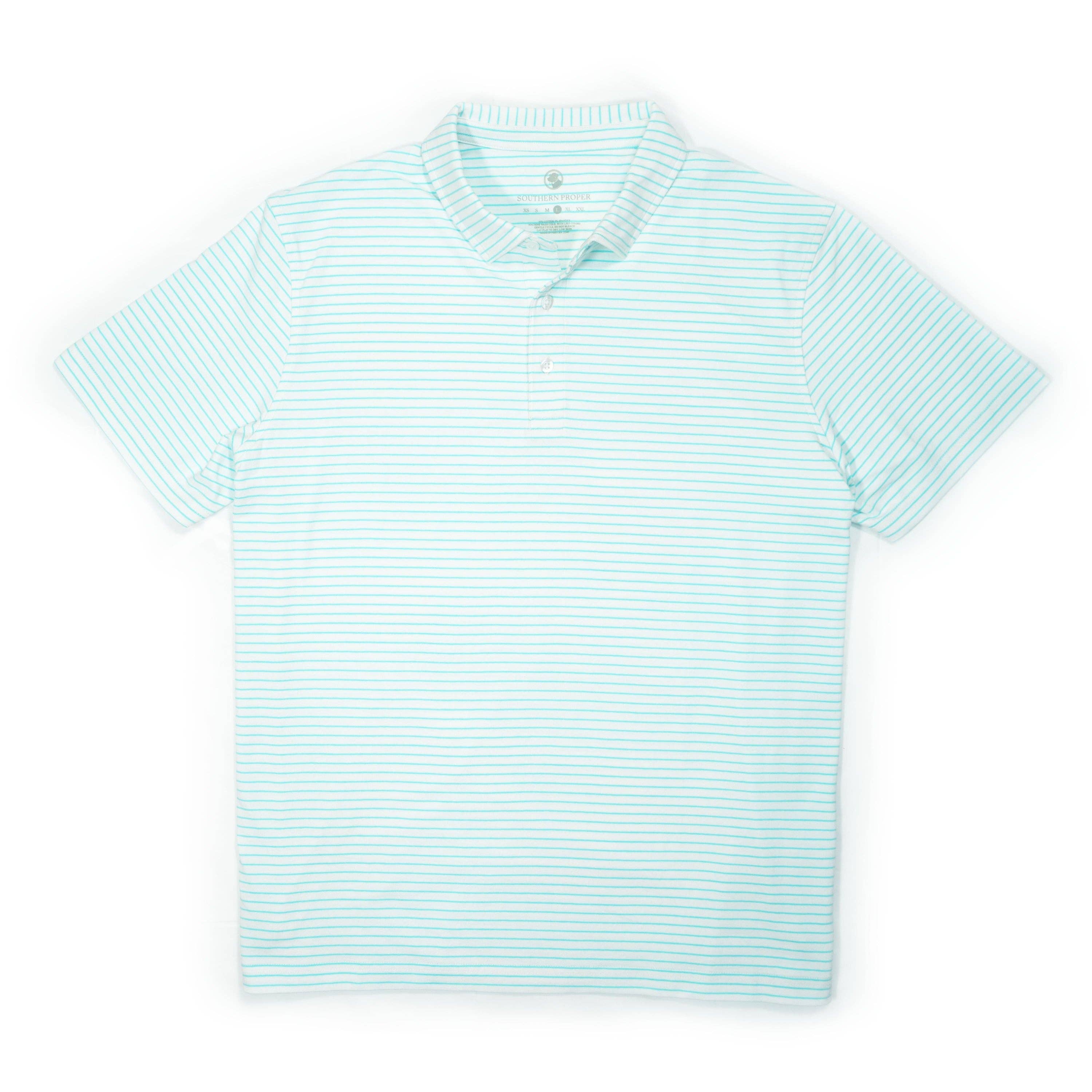 Southern Proper – wholesale Polo – Men’s – Perdido Stripe Polo0