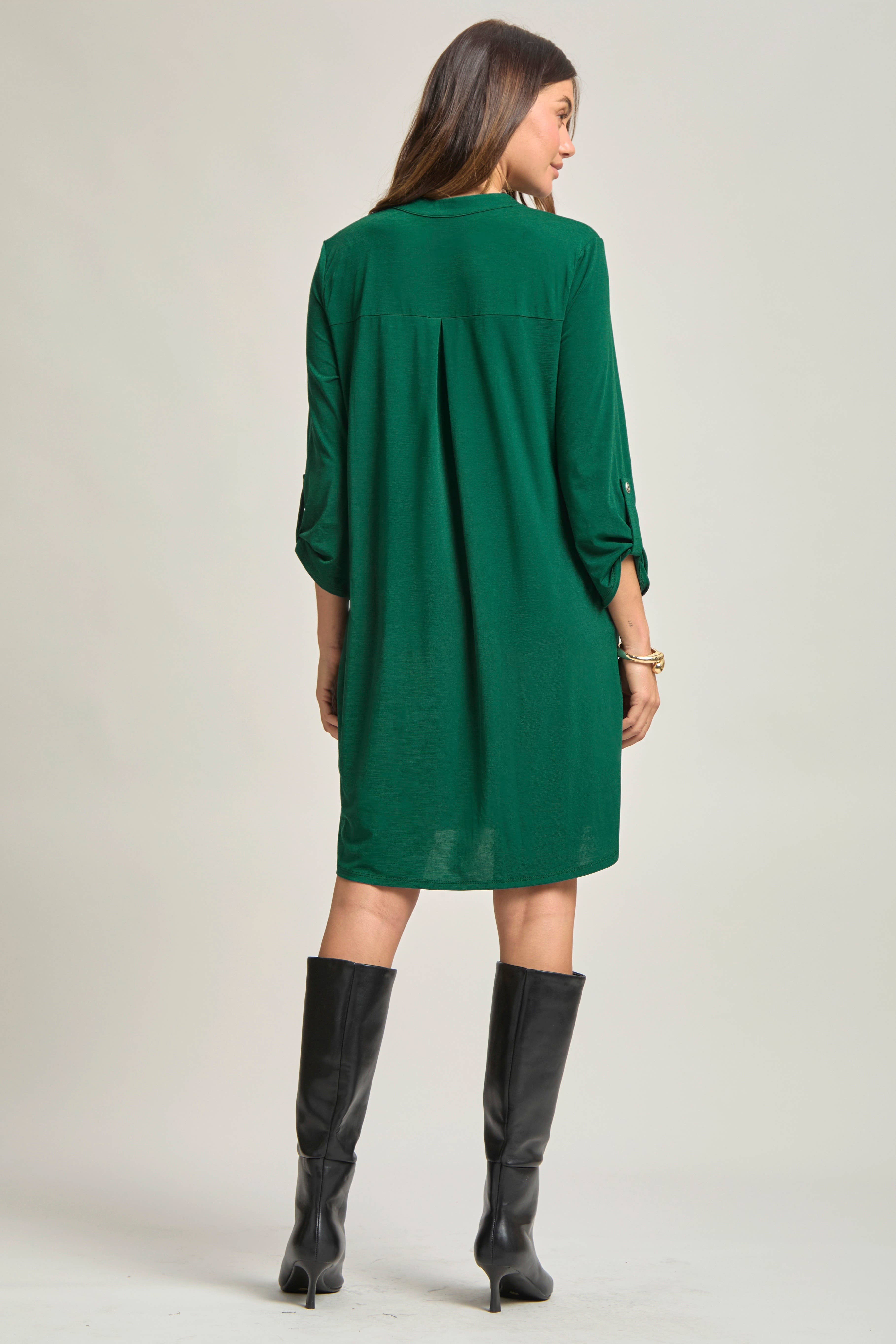 Dear Scarlett - Wholesale Dress - Women's - Solid A line 3/4 Sleeve Dress12