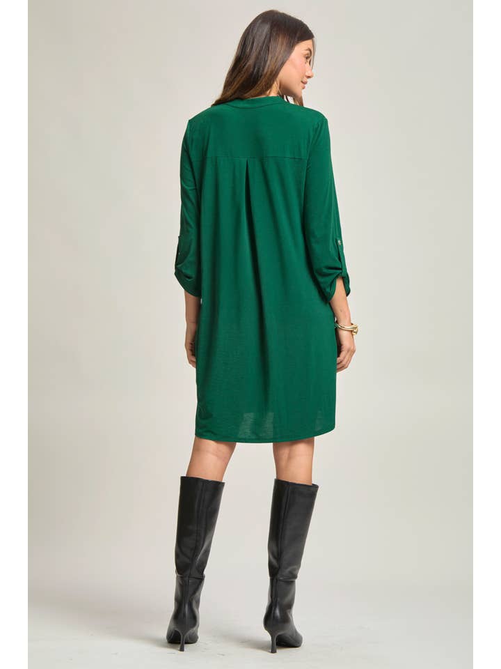 Dear Scarlett - Wholesale Dress - Women's - Solid A line 3/4 Sleeve Dress12
