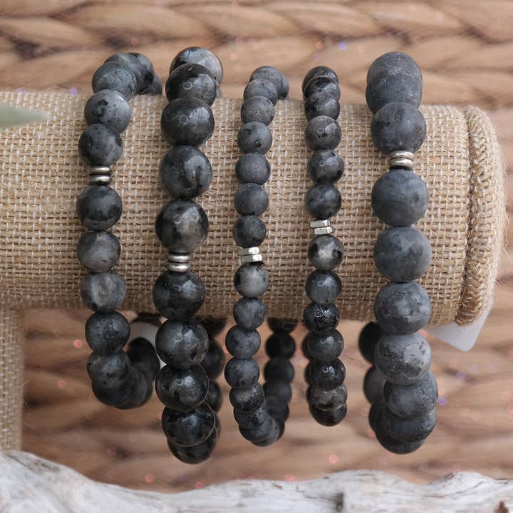 Larvikite Healing Gemstone Bracelet Pack of 3 for wholesale by Love and Grace